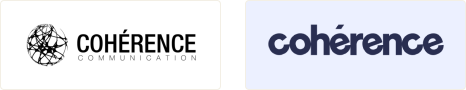 Cohérence previous and refreshed logo comparison
